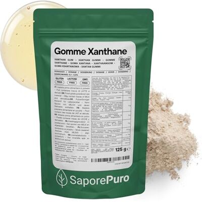 SaporePuro Xanthane en poudre 125 gr Idéal pour la crème glacée, les sauces, mixologie, cuisine moléculaire, les nappages et les sorbets 100% pur - Publicité SaporePuro Xanthane en poudre 125 gr Idéal pour la crème glacée, les sauces, mixologie, cuisine moléculaire, les nappages et les sorbets 100% pur - Publicité