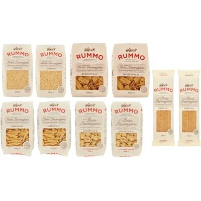 Rummo Pasta Stelline Spaghetti Orecchiette Casarecce Mafaldotte Lot de 10 paquets de test pour pâtes italiennes à base de semoule de blé dur, pâtes italiennes 500g - Publicité Rummo Pasta Stelline Spaghetti Orecchiette Casarecce Mafaldotte Lot de 10 paquets de test pour pâtes italiennes à base de semoule de blé dur, pâtes italiennes 500g - Publicité