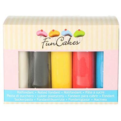 FunCakes Pâte à Sucre Multipack Primaires Facile à Utiliser Flexible Parfait pour Décorer Gâteaux Halal Casher sans Gluten Blanc/Jaune/Bleu/Rouge/Noir 520 g FC97025 - Publicité FunCakes Pâte à Sucre Multipack Primaires Facile à Utiliser Flexible Parfait pour Décorer Gâteaux Halal Casher sans Gluten Blanc/Jaune/Bleu/Rouge/Noir 520 g FC97025 - Publicité