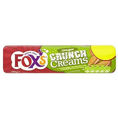 Fox's Biscuits Ginger Crunch Cream au gingembre et à la crème lot de 4 paquets de 168 g - Publicité Fox's Biscuits Ginger Crunch Cream au gingembre et à la crème lot de 4 paquets de 168 g - Publicité