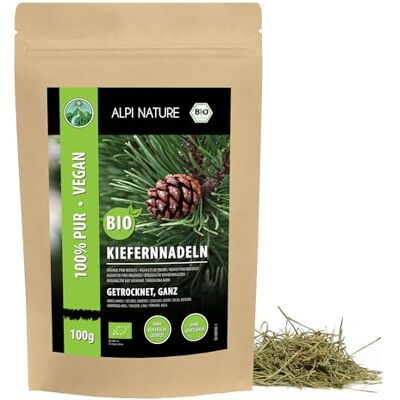 Alpi Nature Infusion Aiguilles de Pin BIO 100g, Thé aux Aiguilles de Pin Entières Séchées, Thé en Vrac - Publicité Alpi Nature Infusion Aiguilles de Pin BIO 100g, Thé aux Aiguilles de Pin Entières Séchées, Thé en Vrac - Publicité