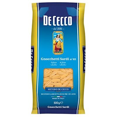 De Cecco 10x Pasta 100% italien Gnocchetti Sardi n. 83 Pâtes 500g - Publicité De Cecco 10x Pasta 100% italien Gnocchetti Sardi n. 83 Pâtes 500g - Publicité