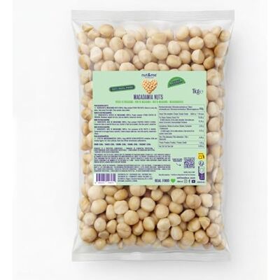 nut&me Noix de Macadamia 1 kg Noix macadamia entières, sans coque, sans gluten ni additifs Idéales pour snack, pâtisserie, granola, salades et recettes sucrées - Publicité nut&me Noix de Macadamia 1 kg Noix macadamia entières, sans coque, sans gluten ni additifs Idéales pour snack, pâtisserie, granola, salades et recettes sucrées - Publicité