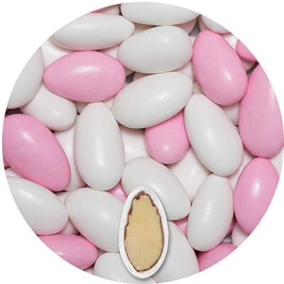 EinsSein 1kg dragées mariage amandes Gracile Mix midi blanc-rose brillant dragees baptême, communion, célébrer, fête, candybar Cadeaux pour les invités mariage Bonbon aux Amande Badem sekeri - Publicité EinsSein 1kg dragées mariage amandes Gracile Mix midi blanc-rose brillant dragees baptême, communion, célébrer, fête, candybar Cadeaux pour les invités mariage Bonbon aux Amande Badem sekeri - Publicité