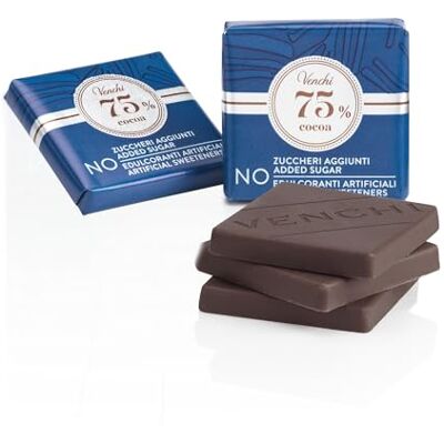 Venchi Napolitain Extra Noir 75 % NO Added Sugar, 1 kg Sans Édulcorants Artificiels Sans Gluten Végétalien - Publicité Venchi Napolitain Extra Noir 75 % NO Added Sugar, 1 kg Sans Édulcorants Artificiels Sans Gluten Végétalien - Publicité