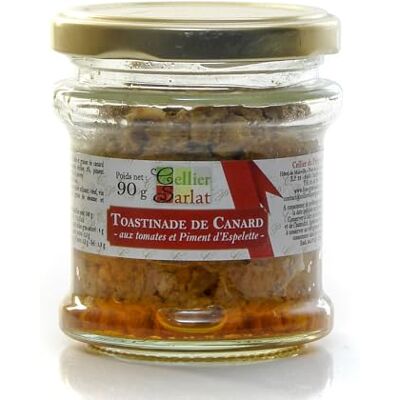 Cellier du Périgord Toastinade de canard aux tomates et Piment du Périgord, 90g - Publicité Cellier du Périgord Toastinade de canard aux tomates et Piment du Périgord, 90g - Publicité