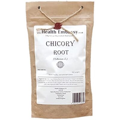 HEALTH EMBASSY Racine de Chicorée Tisane Cichorium L Chicory Root (50g) - Publicité HEALTH EMBASSY Racine de Chicorée Tisane Cichorium L Chicory Root (50g) - Publicité
