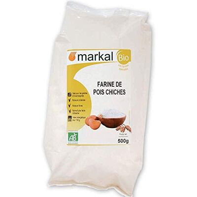 Markal Farine de Pois Chiches 500G Bio - - Publicité Markal Farine de Pois Chiches 500G Bio - - Publicité