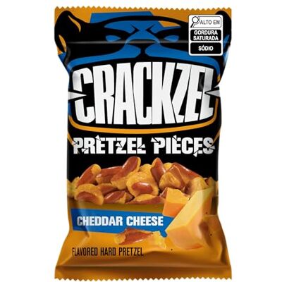 Crackzel Cheddar Cheese Pretzel Pieces 1 x 85 gr Morceaux de bretzel avec assaisonnement au cheddar - Publicité Crackzel Cheddar Cheese Pretzel Pieces 1 x 85 gr Morceaux de bretzel avec assaisonnement au cheddar - Publicité