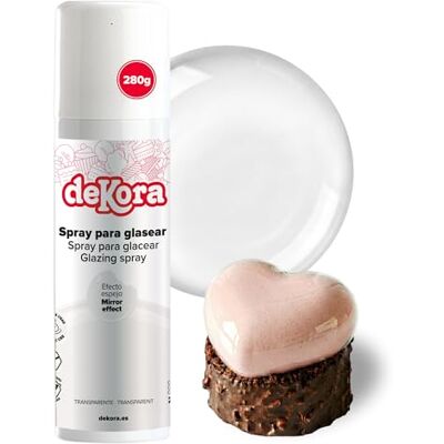 dekora – Spray nappage brillant effet miroir pour entremets et mousses (surgelés), doux, ne tache pas, finition propre sans coulures, 280 g - Publicité dekora – Spray nappage brillant effet miroir pour entremets et mousses (surgelés), doux, ne tache pas, finition propre sans coulures, 280 g - Publicité