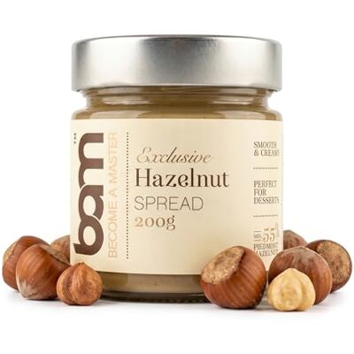 BAM Pâte à Tartiner aux Fruits à Coque de Qualité Supérieure – Parfaite pour Topping, Croissant, Dessert – 200g, Noisettes - Publicité BAM Pâte à Tartiner aux Fruits à Coque de Qualité Supérieure – Parfaite pour Topping, Croissant, Dessert – 200g, Noisettes - Publicité
