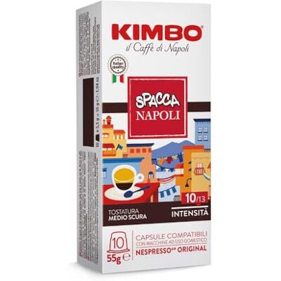 Kimbo CAFÉ NAPOLI Box 100 CAPSULES COMPATIBLES NESPRESSO 5.5g - Publicité Kimbo CAFÉ NAPOLI Box 100 CAPSULES COMPATIBLES NESPRESSO 5.5g - Publicité