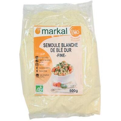 Markal Semoule blanche de blé dur fine 500g, - Publicité Markal Semoule blanche de blé dur fine 500g, - Publicité