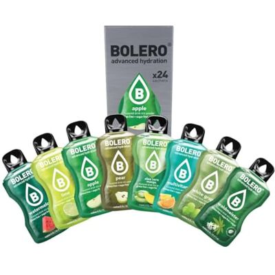 Bolero GREEN FUSION MIX 24x3g Poudre à jus sans sucre, édulcorée avec stévia + vitamine C convient aux enfants, aux sportifs et aux diabétiques sans gluten et adapté aux végétaliens. Publicité Bolero GREEN FUSION MIX 24x3g Poudre à jus sans sucre, édulcorée avec stévia + vitamine C convient aux enfants, aux sportifs et aux diabétiques sans gluten et adapté aux végétaliens. Publicité