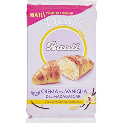 Bauli Cornetti Lot de 18 croissants avec crème pâtissière 50 g - Publicité Bauli Cornetti Lot de 18 croissants avec crème pâtissière 50 g - Publicité