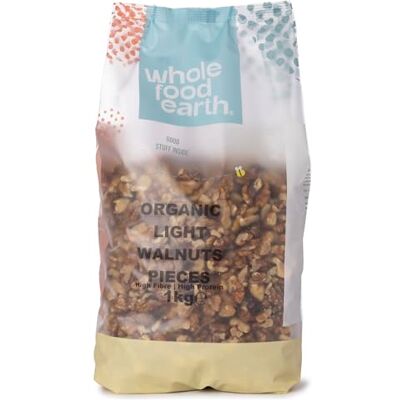 Wholefood Earth Morceaux de noix bio, gros, 1 kg Végan Sans OGM Riche en fibres Riche en protéines Certifié biologique - Publicité Wholefood Earth Morceaux de noix bio, gros, 1 kg Végan Sans OGM Riche en fibres Riche en protéines Certifié biologique - Publicité