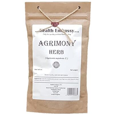 HEALTH EMBASSY Herbe d'Aigremoine Eupatoire Tisane Agrimonia Eupatoria L Agrimony Herb (50g) - Publicité HEALTH EMBASSY Herbe d'Aigremoine Eupatoire Tisane Agrimonia Eupatoria L Agrimony Herb (50g) - Publicité