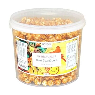 Everly Grace Popcorn – Peanut Caramel Swirl, 600 g – Seau de popcorn au caramel et au beurre de cacahuète, produit en Allemagne - Publicité Everly Grace Popcorn – Peanut Caramel Swirl, 600 g – Seau de popcorn au caramel et au beurre de cacahuète, produit en Allemagne - Publicité