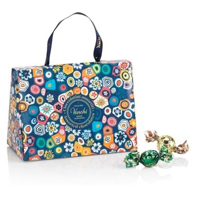 Venchi Collection Murrine Sachet de Chocolats Perle assortis, 150 g aux "Noisettes du Piémont IGP" Sans gluten Idée Cadeau - Publicité Venchi Collection Murrine Sachet de Chocolats Perle assortis, 150 g aux "Noisettes du Piémont IGP" Sans gluten Idée Cadeau - Publicité