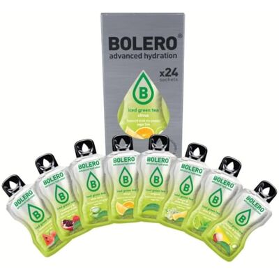 Bolero ICEED GREEN TEA MIX 24x8g Poudre pour boisson sans sucre, édulcorée à la stévia + vitamine C convient aux enfants, aux sportifs et aux diabétiques sans gluten - Publicité Bolero ICEED GREEN TEA MIX 24x8g Poudre pour boisson sans sucre, édulcorée à la stévia + vitamine C convient aux enfants, aux sportifs et aux diabétiques sans gluten - Publicité