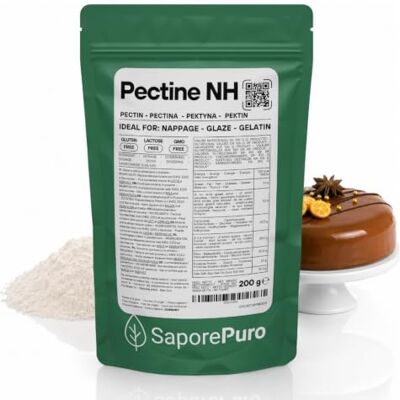 SaporePuro – Pectine NH 200 g Idéale pour Nappage, Glaçages et Gelées Haute Polyvalence, Soluble dans l’Eau, Sans Gluten - Publicité SaporePuro – Pectine NH 200 g Idéale pour Nappage, Glaçages et Gelées Haute Polyvalence, Soluble dans l’Eau, Sans Gluten - Publicité