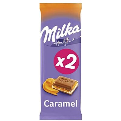 genéric MILKA Tablette Chocolat Caramel 200G Quatre Articles - Publicité genéric MILKA Tablette Chocolat Caramel 200G Quatre Articles - Publicité