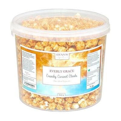 Everly Grace Popcorn – Crunchy Caramel Clouds, 600 g – Seau de popcorn au caramel sucré et vanille bourbon, fait main en Allemagne - Publicité Everly Grace Popcorn – Crunchy Caramel Clouds, 600 g – Seau de popcorn au caramel sucré et vanille bourbon, fait main en Allemagne - Publicité