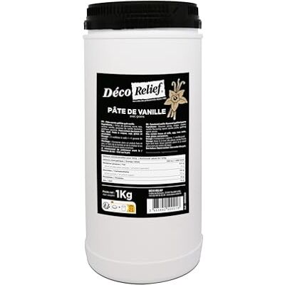Déco Relief Pâte de Vanille avec Grains 1kg Ingrédient Pâtisserie Qualité Professionnelle DR50021 - Publicité Déco Relief Pâte de Vanille avec Grains 1kg Ingrédient Pâtisserie Qualité Professionnelle DR50021 - Publicité