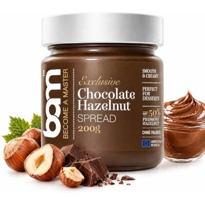 BAM Pâte à Tartiner aux Fruits à Coque de Qualité Supérieure – Parfaite pour Topping, Croissant, Dessert – 200g, Chocolat Noisettes - Publicité BAM Pâte à Tartiner aux Fruits à Coque de Qualité Supérieure – Parfaite pour Topping, Croissant, Dessert – 200g, Chocolat Noisettes - Publicité