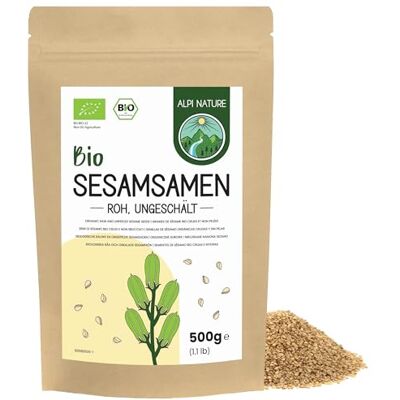 Alpi Nature Graines de Sesame Blanc Non Pelées BIO 500g, Bio Graines de Sésame Blanc Crues - Publicité Alpi Nature Graines de Sesame Blanc Non Pelées BIO 500g, Bio Graines de Sésame Blanc Crues - Publicité