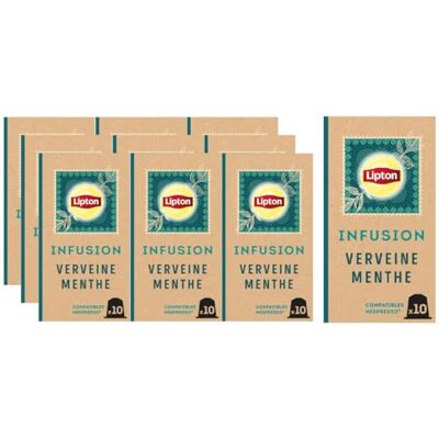 Lipton , Infusion Goût Verveine Menthe, Fraîcheur,Capsules Compatibles Nespresso, Ingrédients d'Origine 100% Naturelle, 100 Capsules - Publicité Lipton , Infusion Goût Verveine Menthe, Fraîcheur,Capsules Compatibles Nespresso, Ingrédients d'Origine 100% Naturelle, 100 Capsules - Publicité