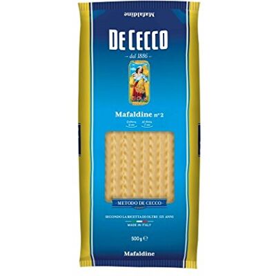 De Cecco 5 X Pâte mafaldine No. 2. 500 G 100% Italian - Publicité De Cecco 5 X Pâte mafaldine No. 2. 500 G 100% Italian - Publicité