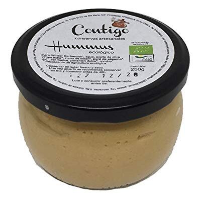 Momentos Santiamen Houmous écologique Pot de 250 g Conservas Artesanales Contigo (1 Pot) - Publicité Momentos Santiamen Houmous écologique Pot de 250 g Conservas Artesanales Contigo (1 Pot) - Publicité
