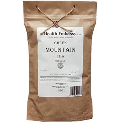 HEALTH EMBASSY Thé de Montagne Grecque Sideritis Scardica L Greek Mountain Tea (50g) - Publicité HEALTH EMBASSY Thé de Montagne Grecque Sideritis Scardica L Greek Mountain Tea (50g) - Publicité