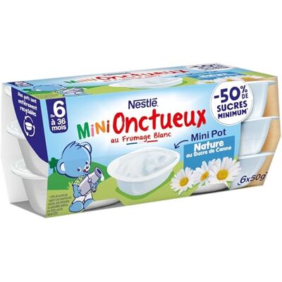 Nestlé Nestle P'tit onctueux Croissance mini nature dès 6 mois 6 x 50g - Publicité Nestlé Nestle P'tit onctueux Croissance mini nature dès 6 mois 6 x 50g - Publicité