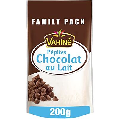 Vahiné VAHINE Pépites de Chocolat au Lait 200 g (Family Pack) - Publicité Vahiné VAHINE Pépites de Chocolat au Lait 200 g (Family Pack) - Publicité