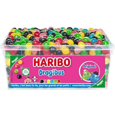HARIBO Dragibus Bonbons Sans Colorants Artificiels & Sans Gélatine Sachet Vrac 1,1 kg - Publicité HARIBO Dragibus Bonbons Sans Colorants Artificiels & Sans Gélatine Sachet Vrac 1,1 kg - Publicité