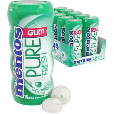MENTOS Chewing-gum Pure Fresh Goût de menthe verte (Lot de 10) - Publicité MENTOS Chewing-gum Pure Fresh Goût de menthe verte (Lot de 10) - Publicité