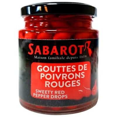 Sabarot Gouttes de poivrons rouges en bocal 140g - Publicité Sabarot Gouttes de poivrons rouges en bocal 140g - Publicité