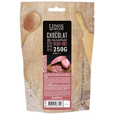 PATISDECOR Chocolat Ruby 250 g P628 - Publicité PATISDECOR Chocolat Ruby 250 g P628 - Publicité