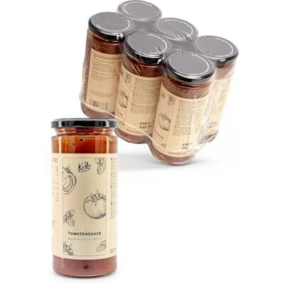 KoRo Sauce tomate au basilic 6 x 530 g de l'Italie Parfaite pour les pâtes et la pizza Sans additifs Vegan - Publicité KoRo Sauce tomate au basilic 6 x 530 g de l'Italie Parfaite pour les pâtes et la pizza Sans additifs Vegan - Publicité