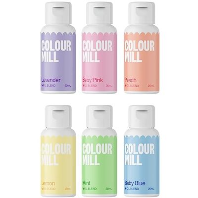 Colour Mill - Pastel 6-piece Set - Oil-based - Food Coloring - Publicité Colour Mill - Pastel 6-piece Set - Oil-based - Food Coloring - Publicité