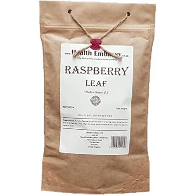 HEALTH EMBASSY Feuille de Framboisier Tisane Rubus Idaeus L Raspberry Leaf Tea (50g) - Publicité HEALTH EMBASSY Feuille de Framboisier Tisane Rubus Idaeus L Raspberry Leaf Tea (50g) - Publicité