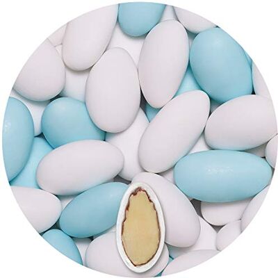 EinsSein 1kg dragées mariage amandes Gracile Mix blanc-ciel-bleu ciel terne dragees baptême, communion, célébrer, fête, candybar Cadeaux pour les invités mariage Bonbon aux Amande Badem seker - Publicité EinsSein 1kg dragées mariage amandes Gracile Mix blanc-ciel-bleu ciel terne dragees baptême, communion, célébrer, fête, candybar Cadeaux pour les invités mariage Bonbon aux Amande Badem seker - Publicité