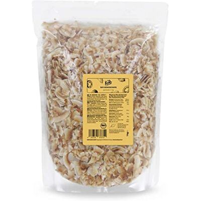 KoRo Copeaux de noix de coco grillés bio Emballage économique Délicieux arôme de torréfaction - Publicité KoRo Copeaux de noix de coco grillés bio Emballage économique Délicieux arôme de torréfaction - Publicité