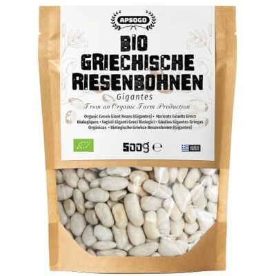 APSOGO Haricots Géants Bio Grecs Gigantes Façon Haricots Beurre, 500g Haricots géants bio de Grèce (gigantes) haricots blancs crémeux façon haricots beurre, vegan et riches en protéines. Publicité APSOGO Haricots Géants Bio Grecs Gigantes Façon Haricots Beurre, 500g Haricots géants bio de Grèce (gigantes) haricots blancs crémeux façon haricots beurre, vegan et riches en protéines. Publicité