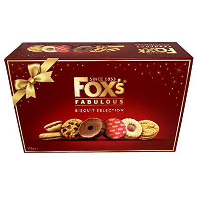 Fox's Foxs Fabulously Biscuit Selection Assortiment de 9 variétés Biscuits Chunkie au lait/chocolat noir Sundae orange Ronds de chocolat au lait Doigts viennois Crèmes à la confiture Crèmes et - Publicité Fox's Foxs Fabulously Biscuit Selection Assortiment de 9 variétés Biscuits Chunkie au lait/chocolat noir Sundae orange Ronds de chocolat au lait Doigts viennois Crèmes à la confiture Crèmes et - Publicité