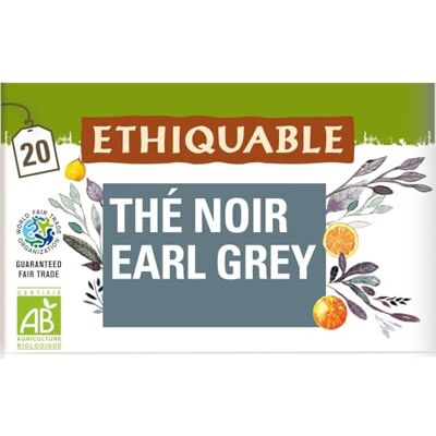 Ethiquable - Earl Grey Darjeeling - 20 sachets - Thé - Publicité Ethiquable - Earl Grey Darjeeling - 20 sachets - Thé - Publicité