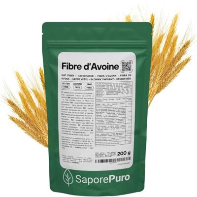 SaporePuro Fibre d'Avoine en poudre 200 g Sans Gluten Source naturelle de fibres - Publicité SaporePuro Fibre d'Avoine en poudre 200 g Sans Gluten Source naturelle de fibres - Publicité