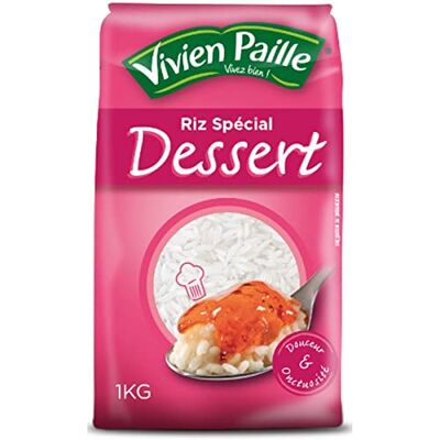 AUCHAN Lot de 3 unités *** VIVIEN PAILLE Riz rond blanc spécial dessert 1kg - Publicité AUCHAN Lot de 3 unités *** VIVIEN PAILLE Riz rond blanc spécial dessert 1kg - Publicité